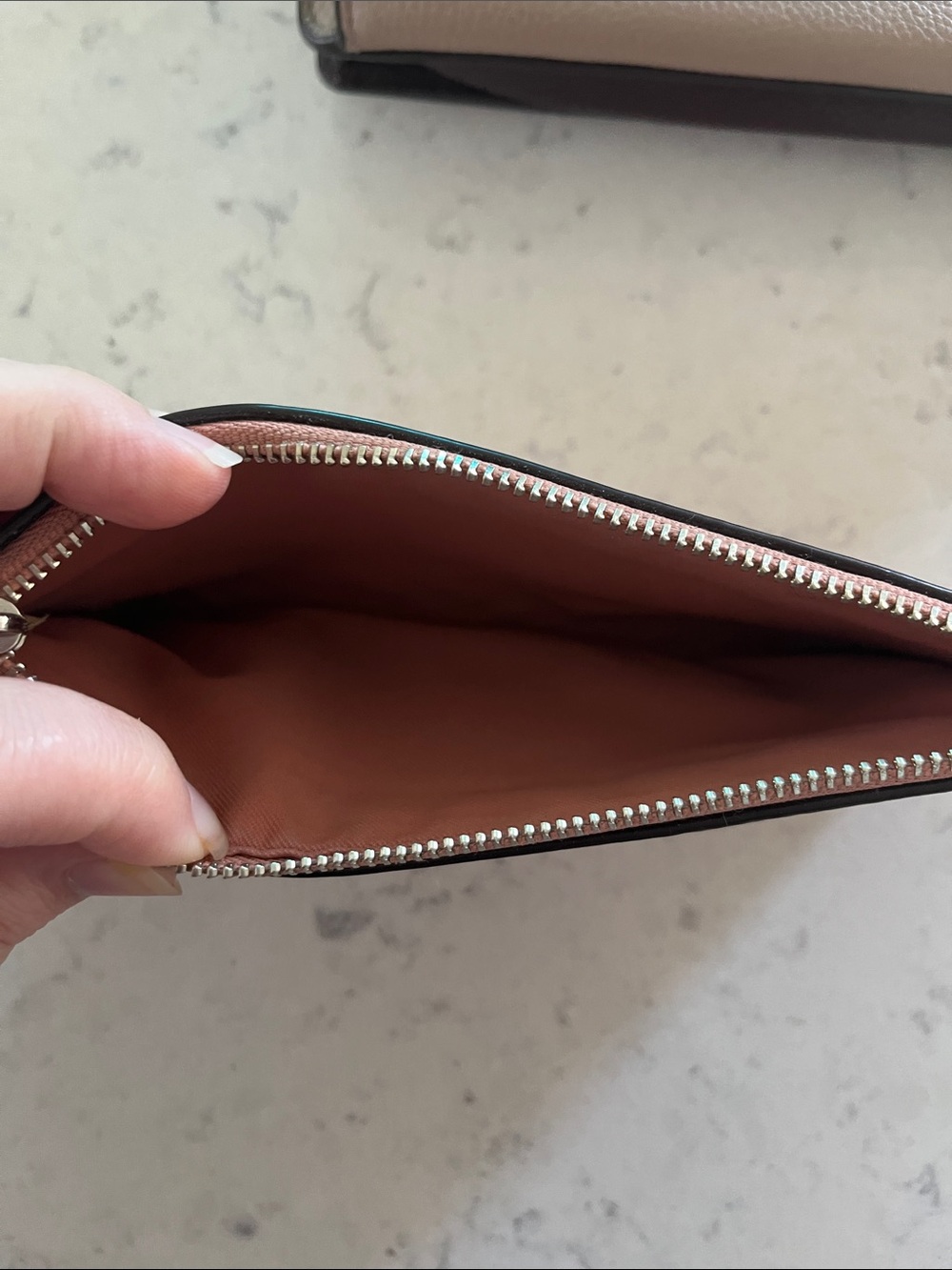 Coach Taupe Leather Pebbled Crossbody Bag - Picture 8 of 11